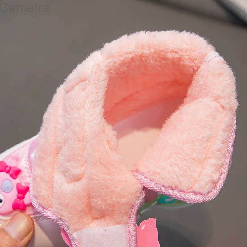 Sanrio Children Snow Boots Girls Princess Boots Cute Melody Non-slip Sport Shoes Thicken Cotton Shoes Baby Soft Cartoon Boots H251110