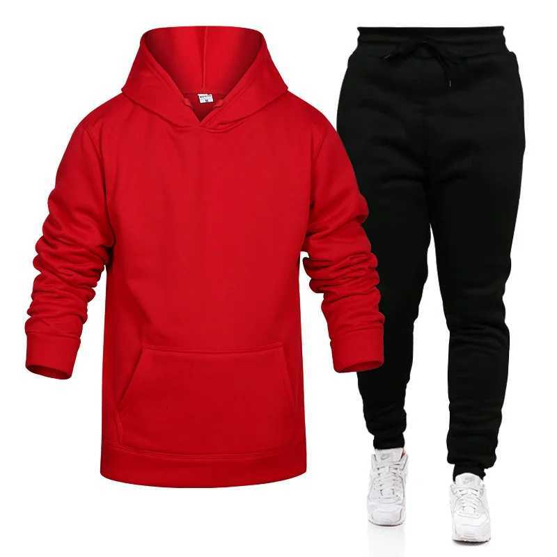 men Sportswear pure color sport Suit man/woman HoodiesPants fitness Clothing Spring Autumn 2 pieces Sets casual Male Tracksuits W251110