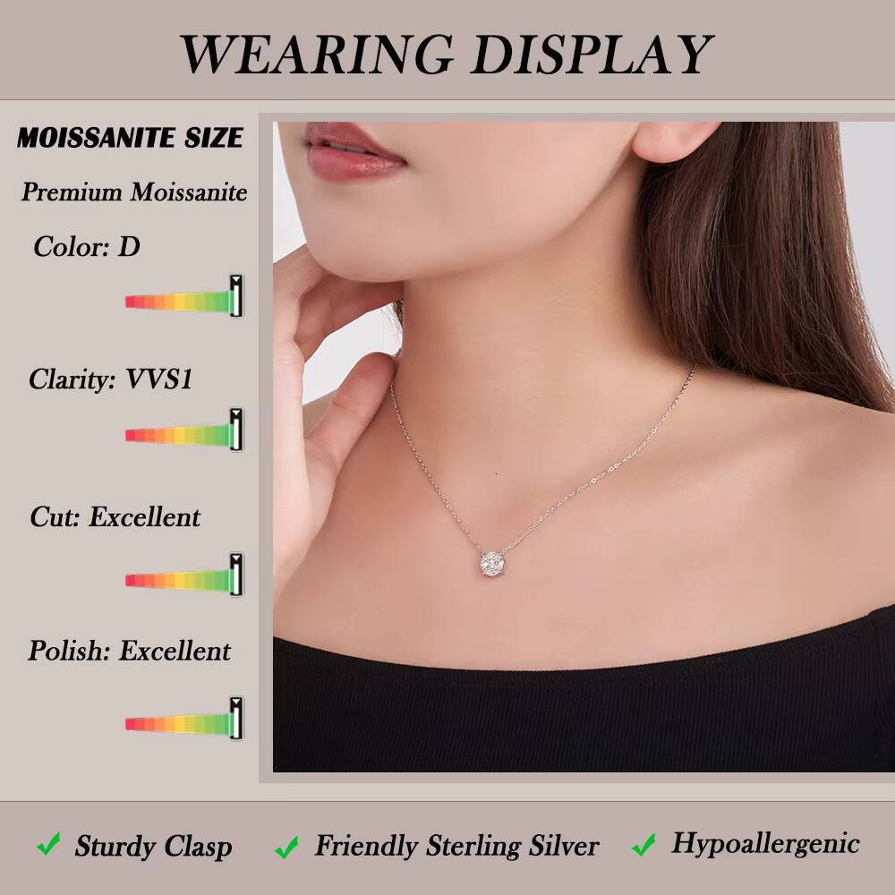 16CTW Moissanite Pendant Womens 925 Sterling Silver Cluster Necklace with GRA Certificate Premium Product Category