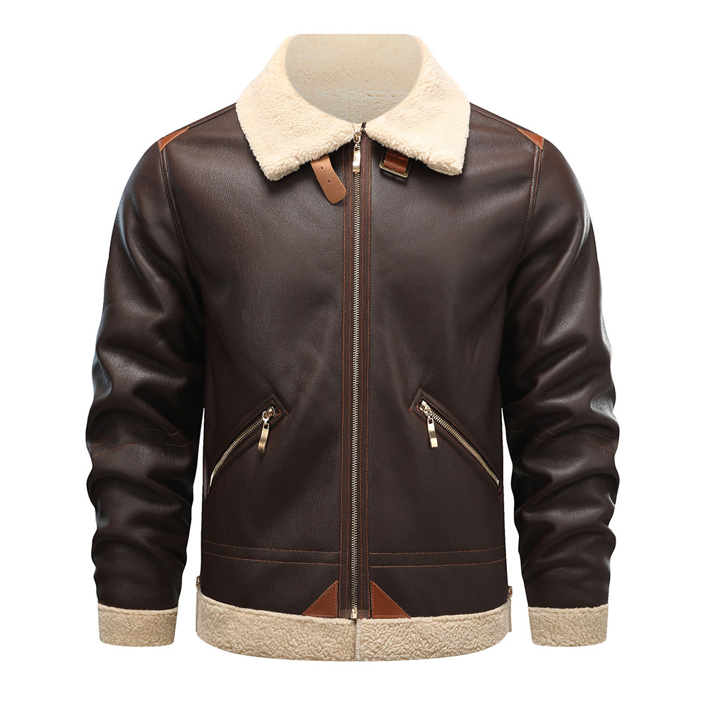 Men's Leather Jacket Designer PU Jackets Motorcycle Outdoor Sport Jackets Windproof Lapel Fashion New Male Streetwear Coat