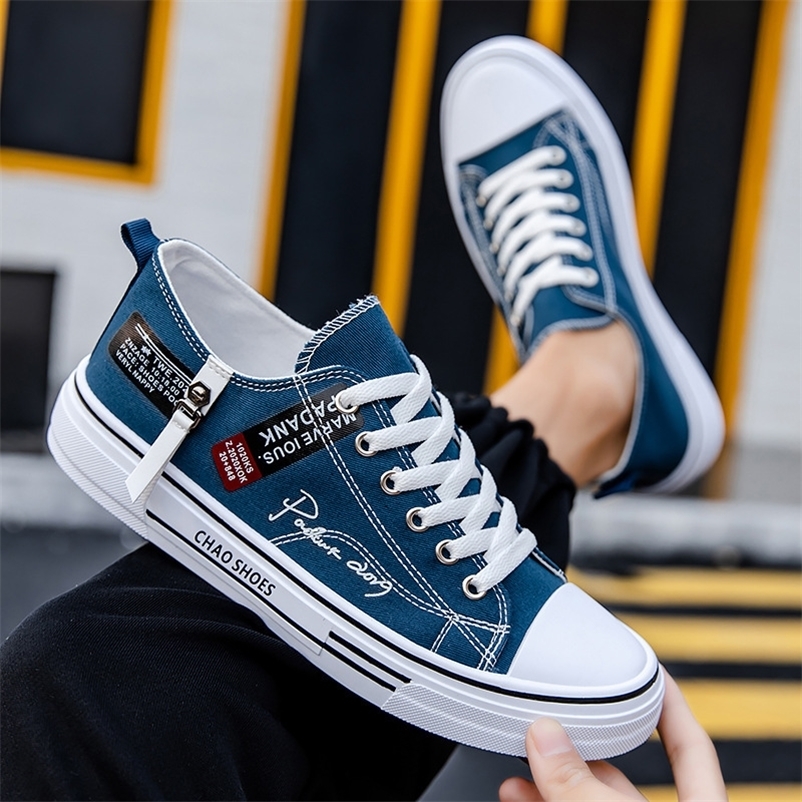 Summer Mens Canvas Sneakers Low-Top Casual Breathable Shoes for Teen Trendy Lightweight Youth Streetwear Comfort Footwear 251107CJ
