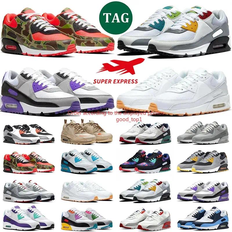 Designer Sneaker 90 Casual Shoes for Men Women 90s Triple Black White Mountaineering Cargo Khaki Desert Mens Outdoor Trainers Sneakers