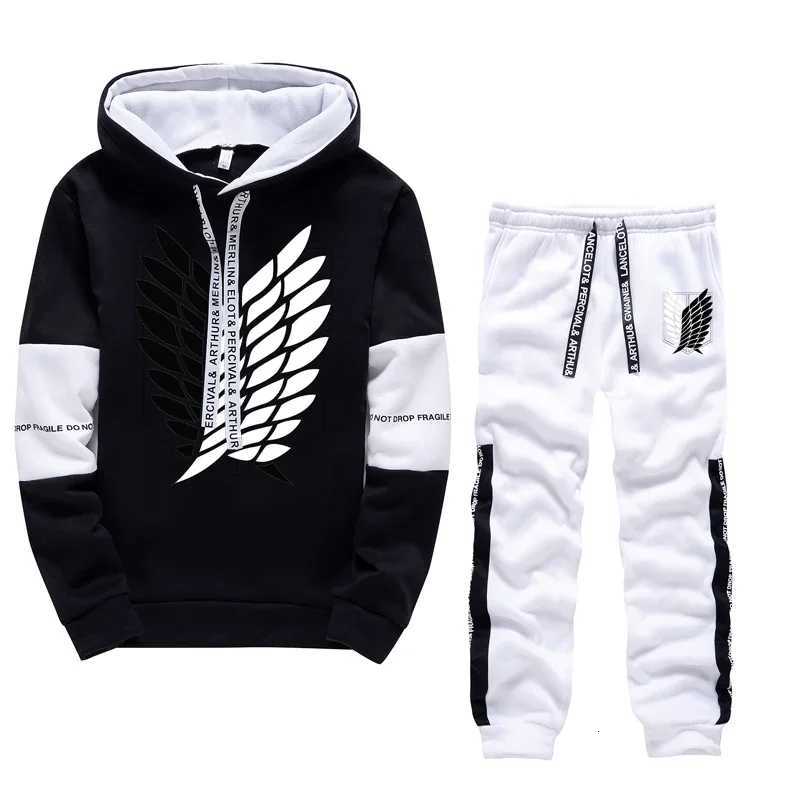 Men Tracksuit Two Piece Set 2024 Autumn and Winter Pullover Hoodies SweatshirtPants Suit Man Hoodies Set Tracksuit Men Luxury W251110