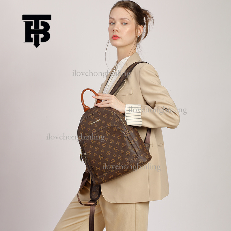 TB BHULAMTE Designer Retro Women's Casual Backpack Original Niche Luxury Print Large Capacity Travel Bag Fashionable Student Backpack Schoolbag