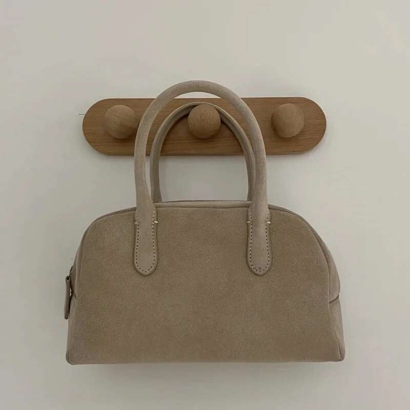 Genuine Cow Leather Women Casual Boston Bag 2023 New High Quality Shoulder Bags Ladies Designer Commute Handbags Coffee