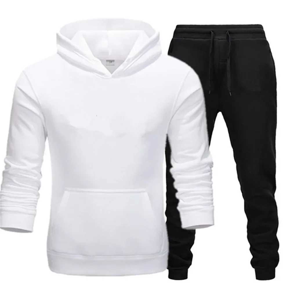 2025 winter hoodies suits men fashion Fleece red hoodie black Brand pants Casual Jogger suit tracksuit sweatshirt W251110