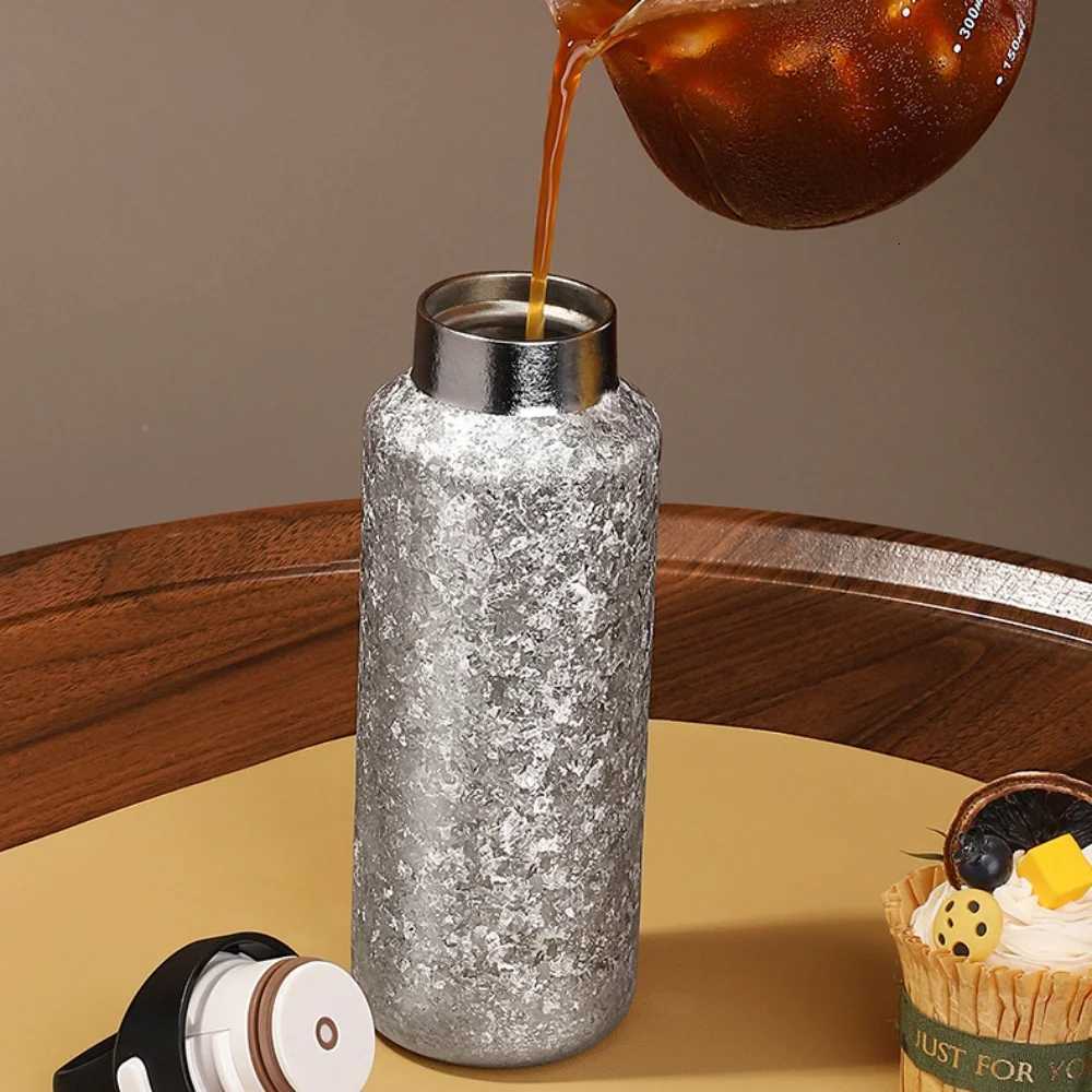 Fashionable cup Titanium Thermal 500ML Insated Water Bottle Vaccum Cup Portable Travel Sport Bottle For Camping Y251110