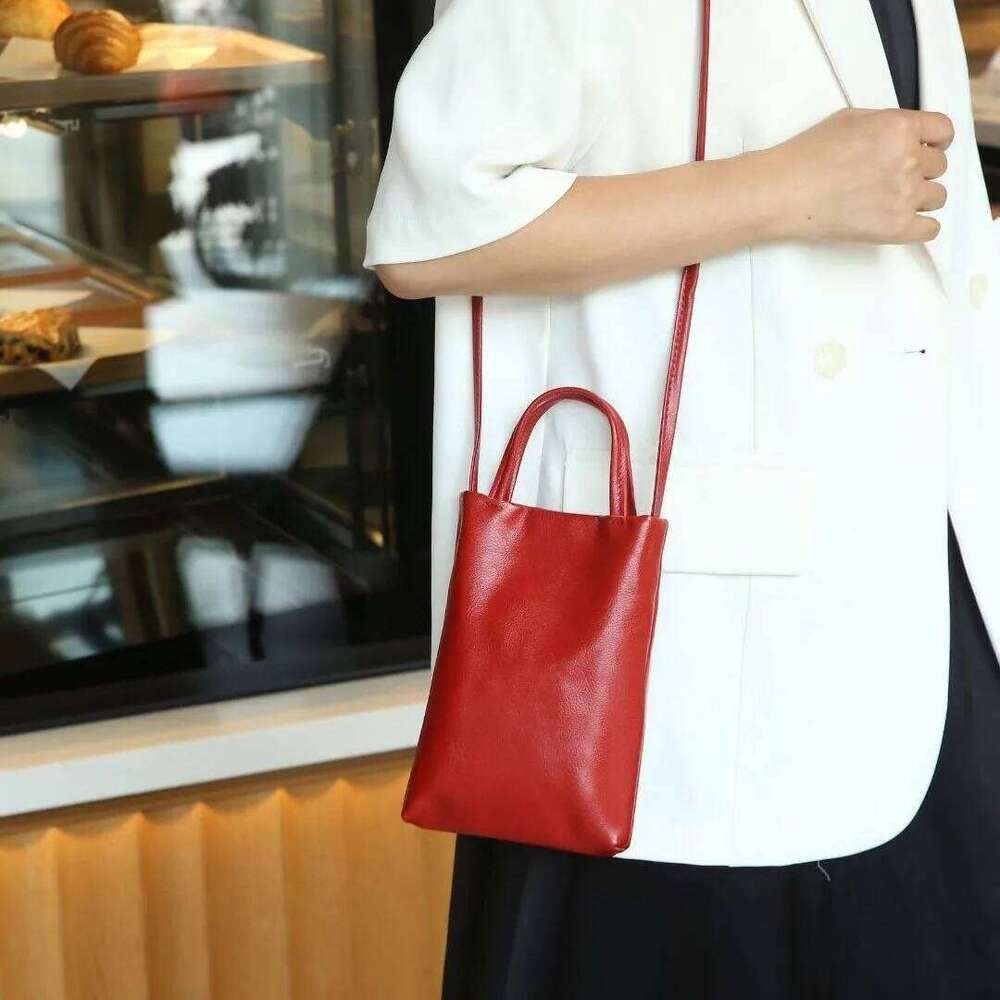 designer bag tote bag 2025 New Genuine Leather Mobile Phone Crossbody Handbag Shoulder Bag