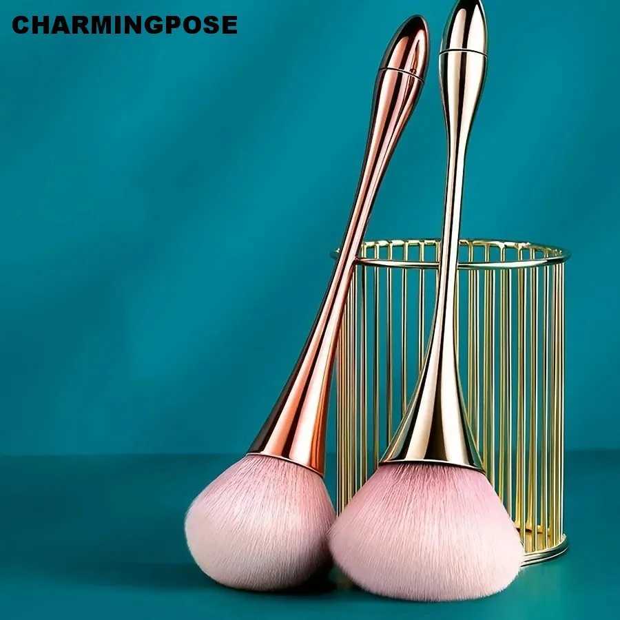 Small Waist Rose Gold Blush Brush - Professional Fluffy Powder Brush for Blush Loose Powder Bronzer Application Soft Synthe L251110