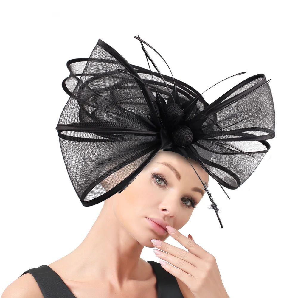 Gold Fascinators Crinoline Headband with Hair Clip Pillbox Hat Cocktail Tea Party Nice Headwear with Veil and Feather for Women 250409