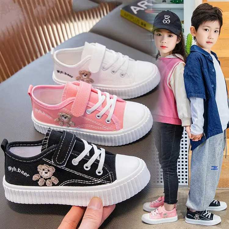 Childrens Canvas Shoes Soft Sole Comfortable Cookie Shoes Boys and Girls Breathable Non-slip Leisure Sports Canvas ShoesT251110