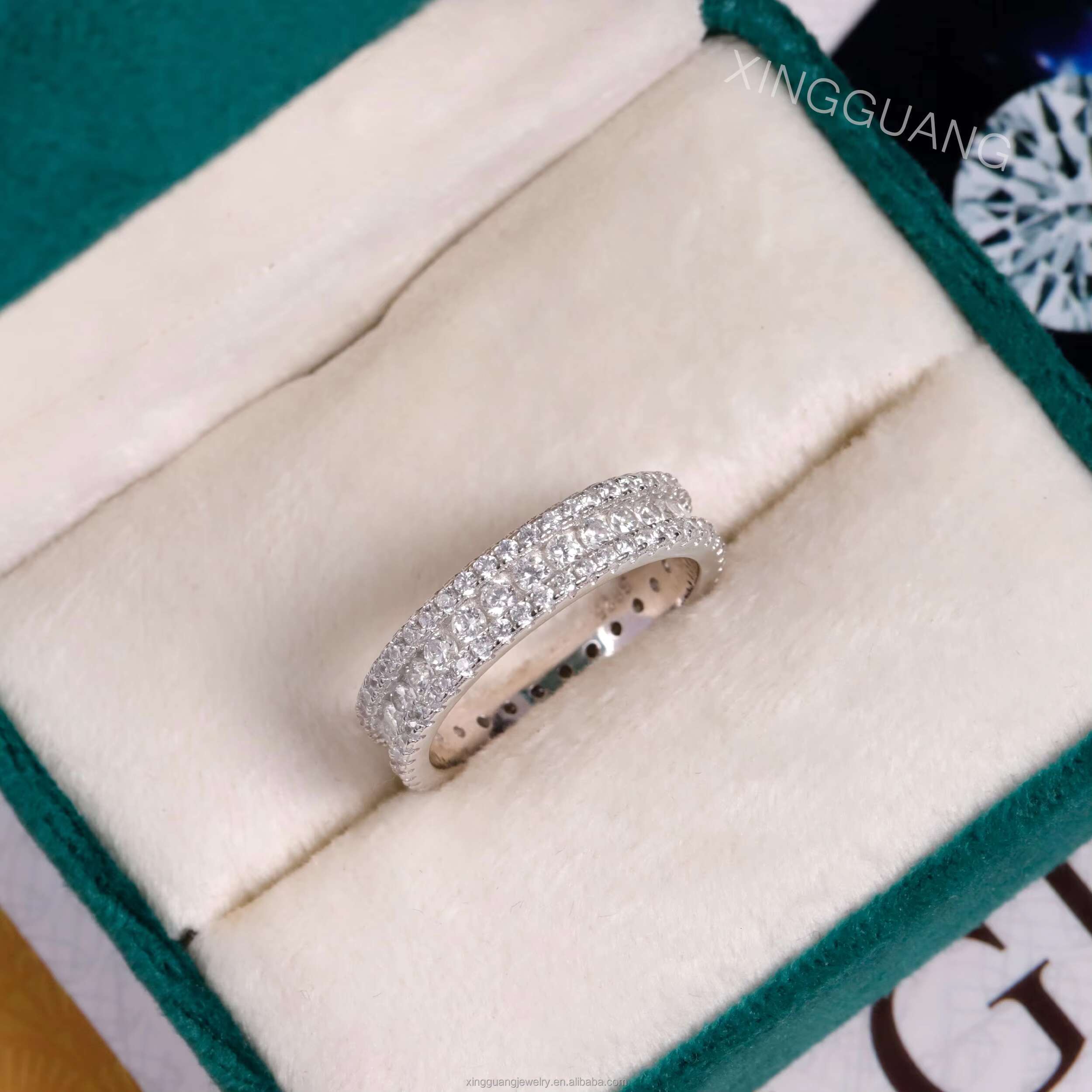 XG Factory Custom Moissanite Rings Fine Jewelry Rings 925 Silver Lab Grow Diamond Rings Wedding Engagement