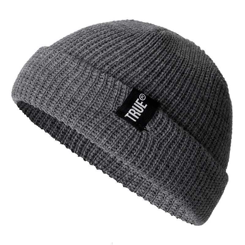 Hot Sale Daily SHORT Beanie Hat Unisex Sailor Style Winter Hat Men Women Ribbed Knitted Melon Cap True Letter Baggy HatXJ251110