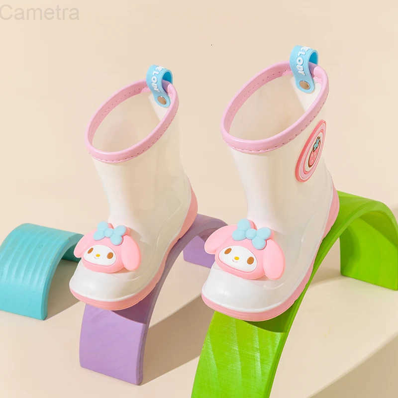Sanrio Kids Girl Boy Rain Boots Waterproof Rainboots Childrens Shoes Rubber Boots Kids Baby Cartoon Water Shoes Boots H251110