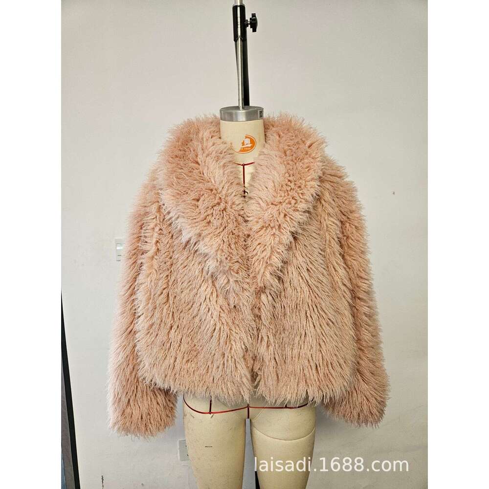 Women's Clothing Autumn Winter New European and American Socialite Fashion Versatile Eco-friendly Faux Fur Short Coat Wholesale
