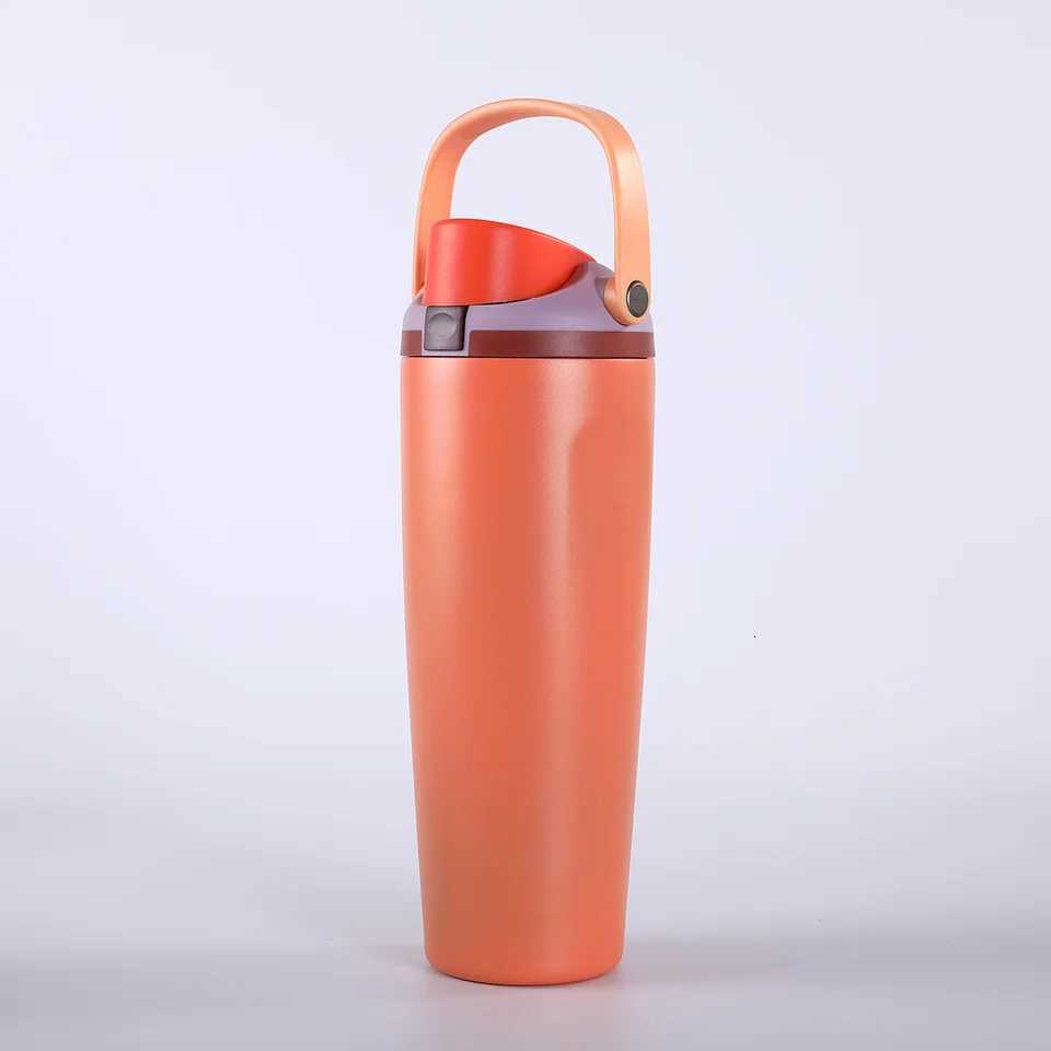 Fashionable cup Handheld fruit cup 30oz large capacity dual drink sports kettle 304 stainless steel insated cup wholes Y251110
