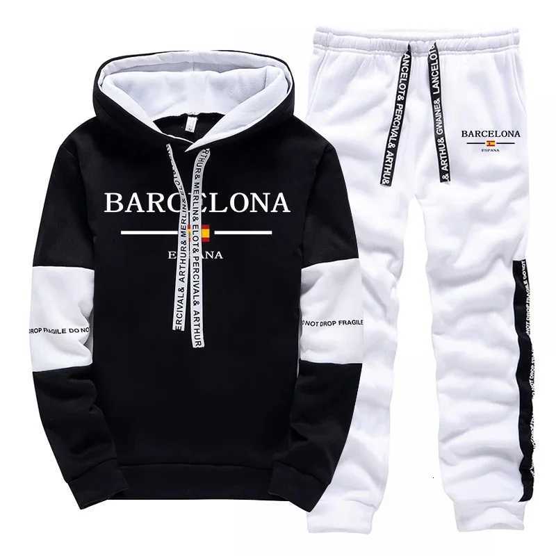 Black White Mens Tracksuit Printing Casual Sweatshirts Outdoors Sports Jogging Mens Clothing Fashion Single Piece Hoodie Pants W251110