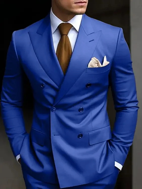 Mint Green Double Breasted Mens Suits Six-buttons 2 Piece Set Blazer Pant Custom Made Wedding Tuxedos Male Prom Party Suits 250409