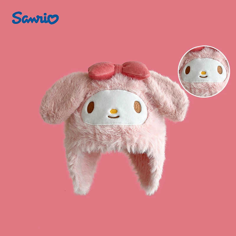Sanrio Kawaii Winter My Melody ChildrenS Warm Knitted Hat Cartoon Hello Kitty Cinnamoroll Soft Winter Warm Hat Holiday Gift H251110
