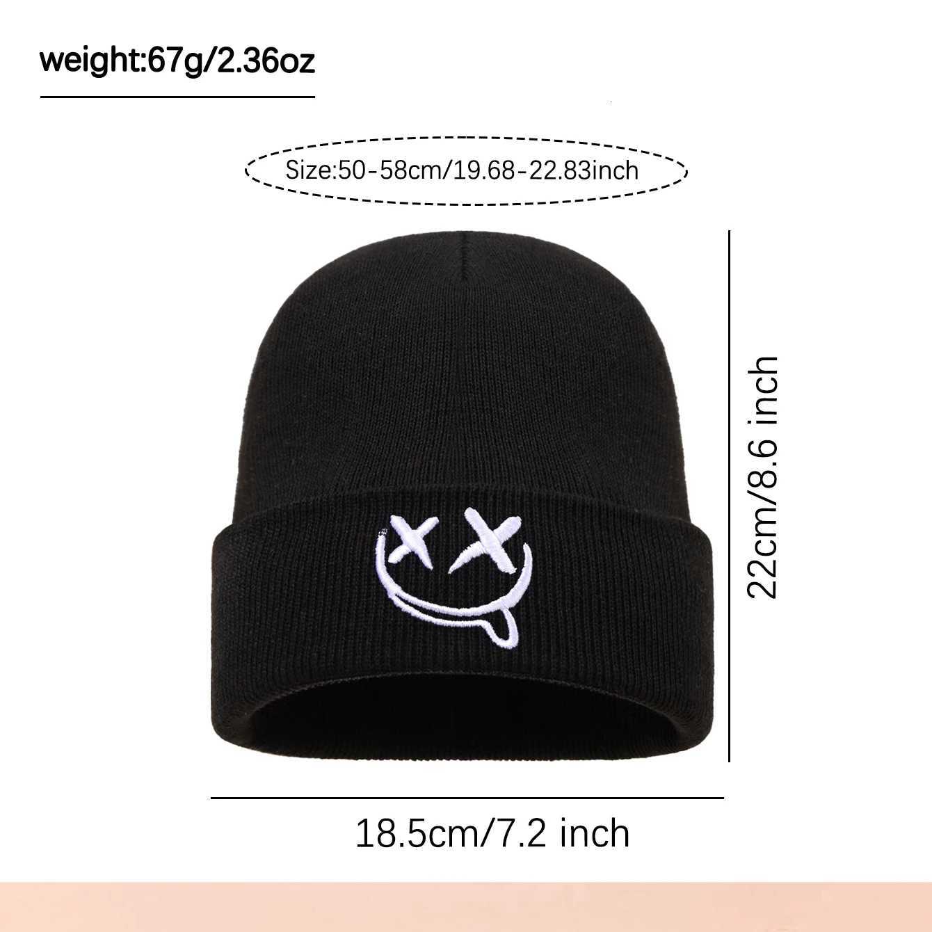 3pcs/2pcs/1pc Autumn/Winter Fashion Warm Knitted Hat Casual Ear Protection Halloween Hat Grimace Embroidered Design BeaniesXJ251110