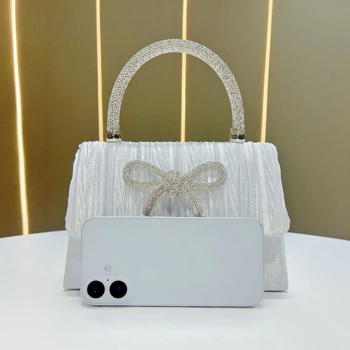 Womens Square Evening Bag Large Capacity Diamond Clutch with Chain Top Handle Shoulder Crossbody Purse Elegant Party Tote R251110