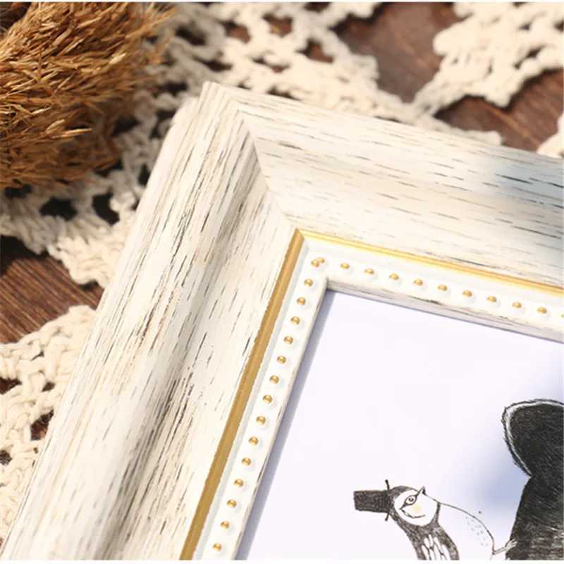 Retro Style Home Setting 1 Pc American Desktop Decoration Decor Photo Frame On Background Wall L251110 H260306