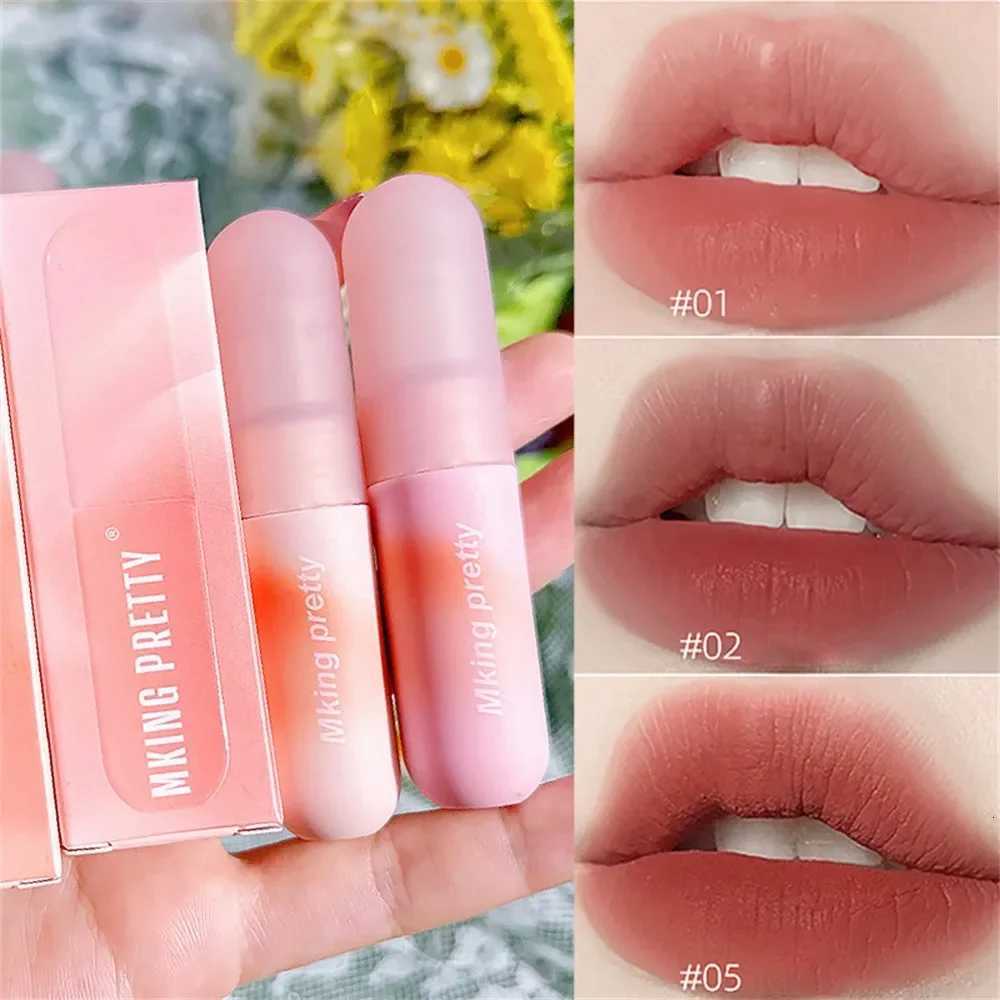 Strawberry Red Sexy Lipstick Velvet Matte Lip Gloss for Women Lasting Non Stick Waterproof Easy To Color Lip Mud Korea MakeupT251110