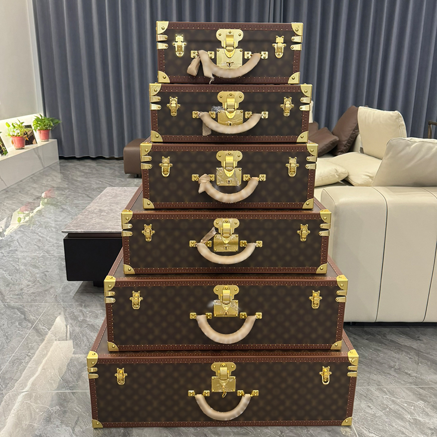 Tower Box Stacking Container Jewelry Box Fashion Stacking Container Watch Box Valuable Ltems Can Be Stored Canvas Stained Leather