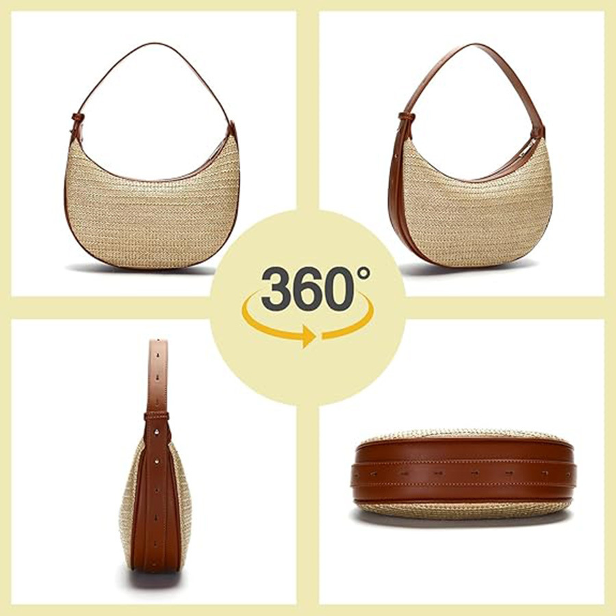 In Stock New Niche Crescent-Shaped Women's Personality Fashion High-End Single Shoulder Handbag Three-in-One Underarm Bag