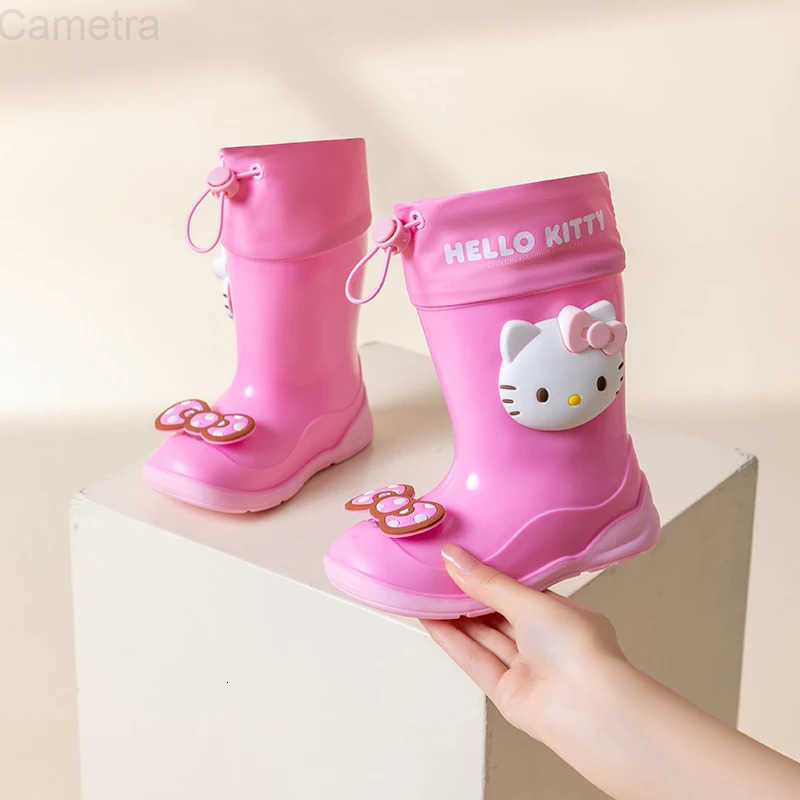 Sanrio Sanrios Cartoon child Rain boots Boy Anti-slip Girl student Water shoes water proof rain boots kids HelloKitty Anime figure H251110