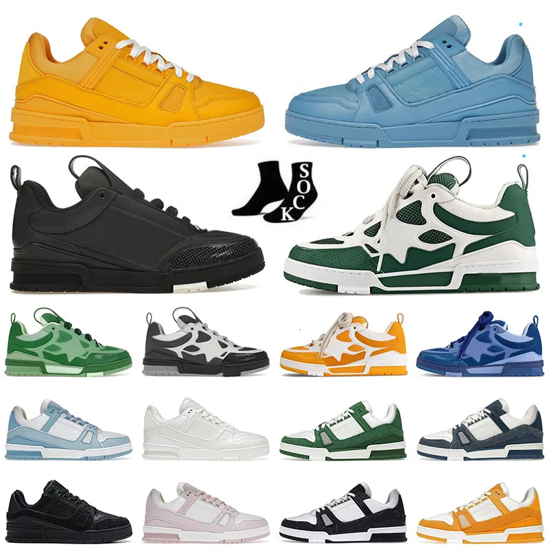 Quality Top Designer Sneakers Skate Shoes Chaussure Luxury Mens Trainers Overlays Leather Platform Low Sports Sneaker Casual Shoes With Box