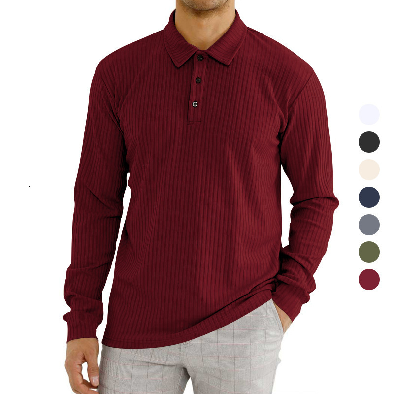 New mens spring and autumn long sleeved mens long sleeved base shirt polo shirt mens