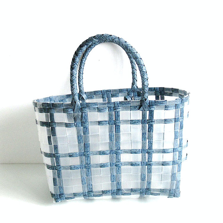 Free Shipping New Designer Bag Transparent Jelly Portable Beach Bag New Plastic Woven Tote Bag Casual Outdoor Bag Beach Bag