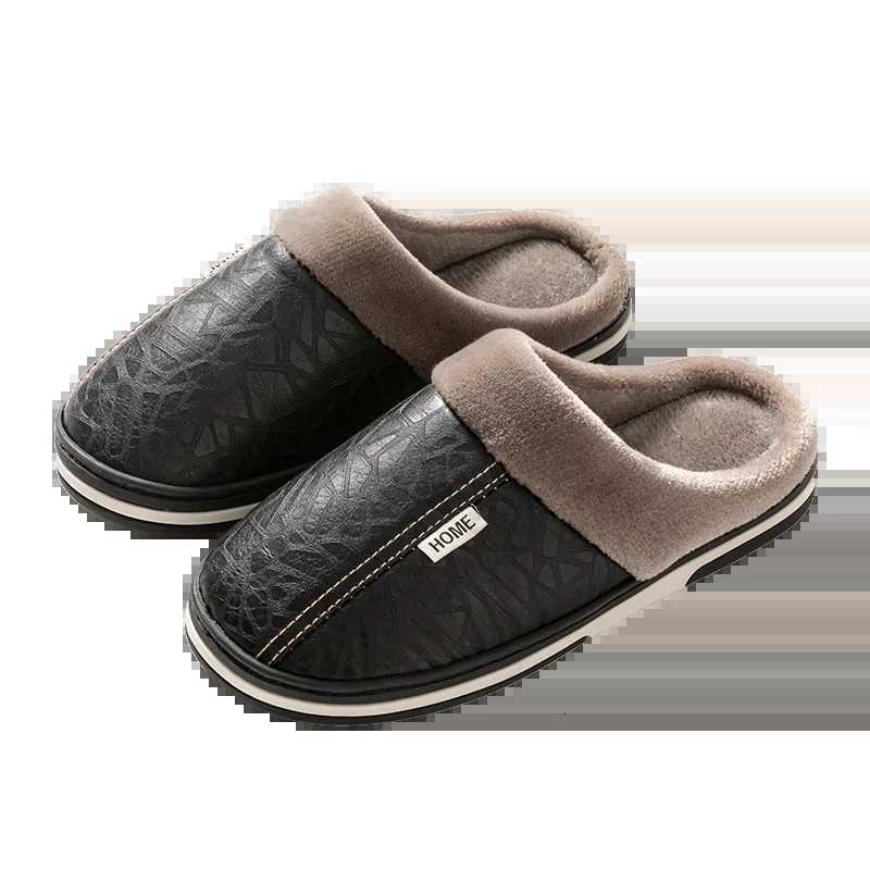 Stylist Winter Slippers for Men and Women ThickSoled Indoor Home Warmth Couples Shoes NonSlip Flat Platform Cotton Couples Slippers F2501031