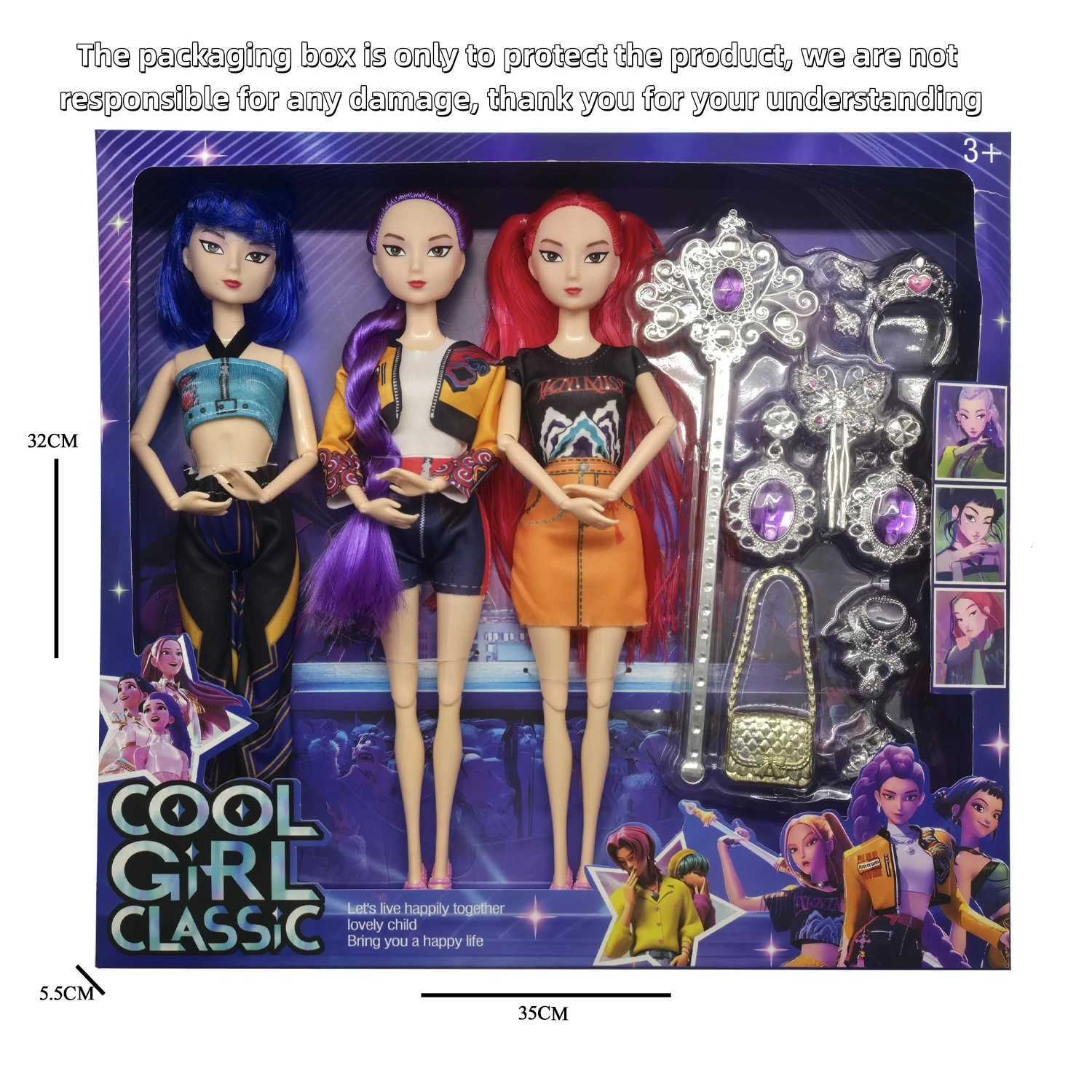 KPop Demon Hunters Doll Vinyl Toy Huntrix Rumi Mira Zoey K pop Character Mask Figurine Diy Christmas Birthday Gift Cosplay Decor Z251110