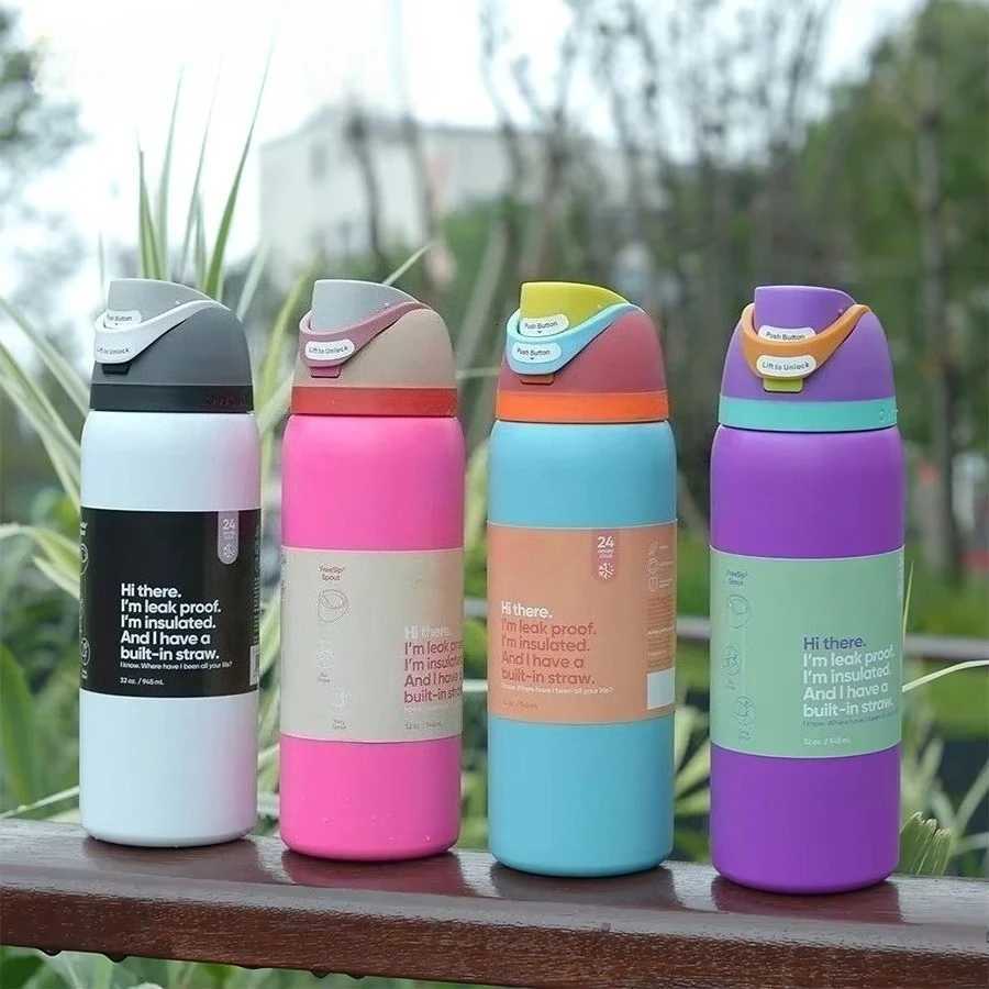 Fashionable cup 24oz/32oz Stainless Steel Insated Bottle Drinkware BPA- Durable Keeps Temp Best for Outdoor Activities Fitness Y251110