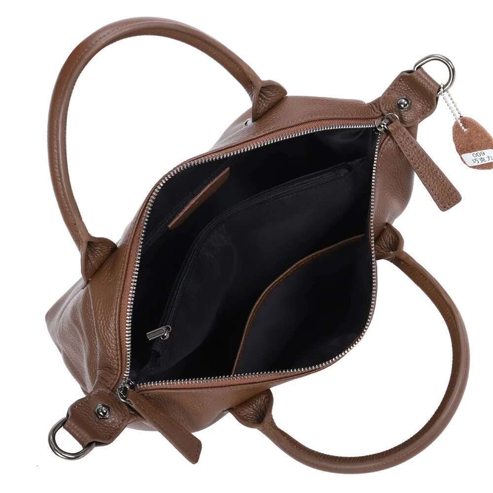 Highend Top Grain Cowhide Lady Genuine Leather Women Handbag Shoulder Messenger Bag Tote Purse Black Blue Grey Khaki Purple M009