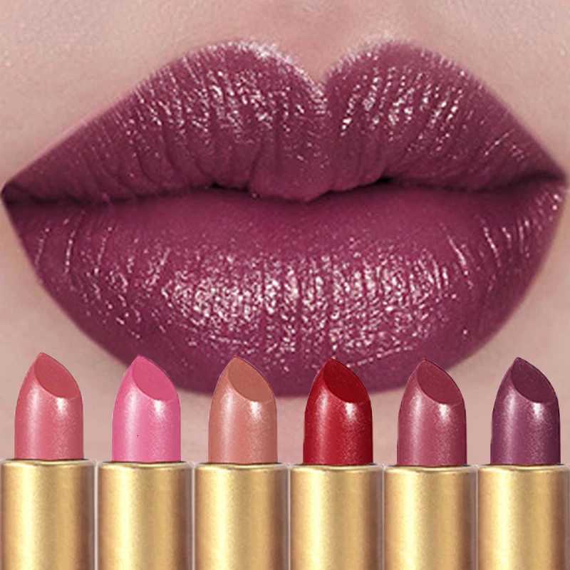 Shimmer Coral Metallic Lipstick Glitter Diamond Waterproof Lip Gloss High Pigment Shiny Sparkling Pearl Pink Lipstick CosmeticsT251110