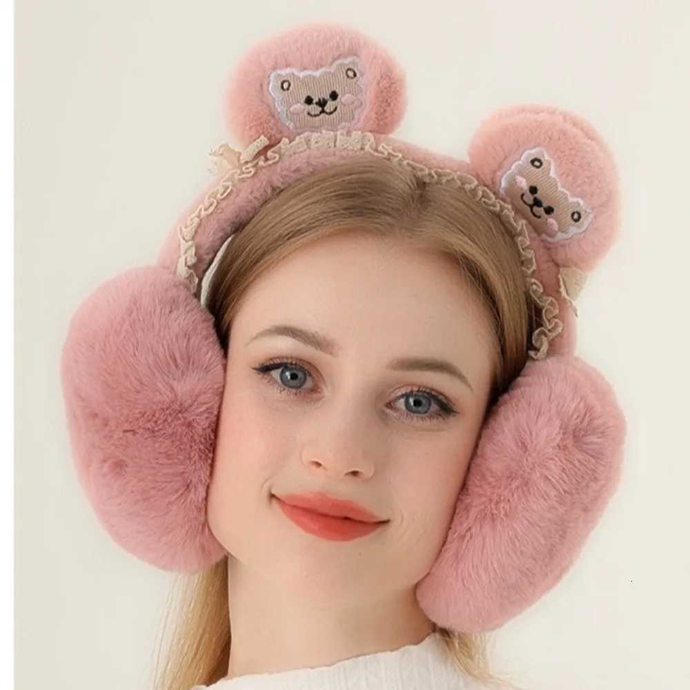 Christmas Gifts Rabbit Ear Cute Bear Ears Earmuffs Soft Ear Cover Keep Warm Cold Protection Folding Earflap Outdoor W251110