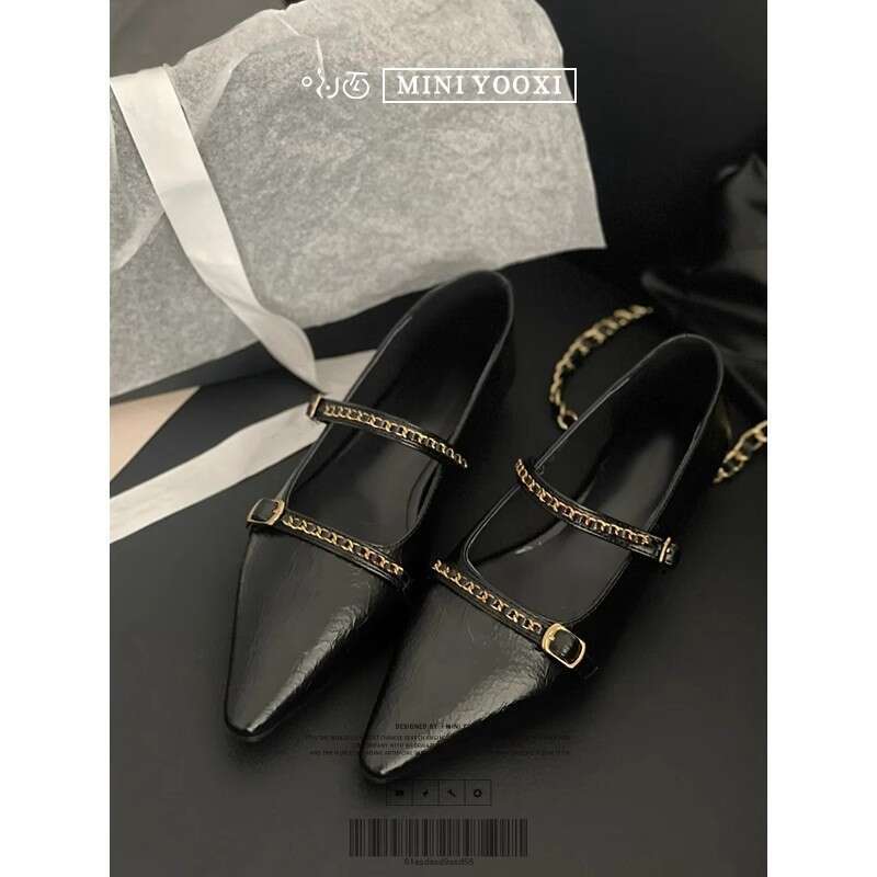 Woman Sandals Spring And Autumn New Coarse Heel Mary Jane Small Women S Fashion Versatile Shallow Mouth Leather Soft Bottom Single Shoes Women
