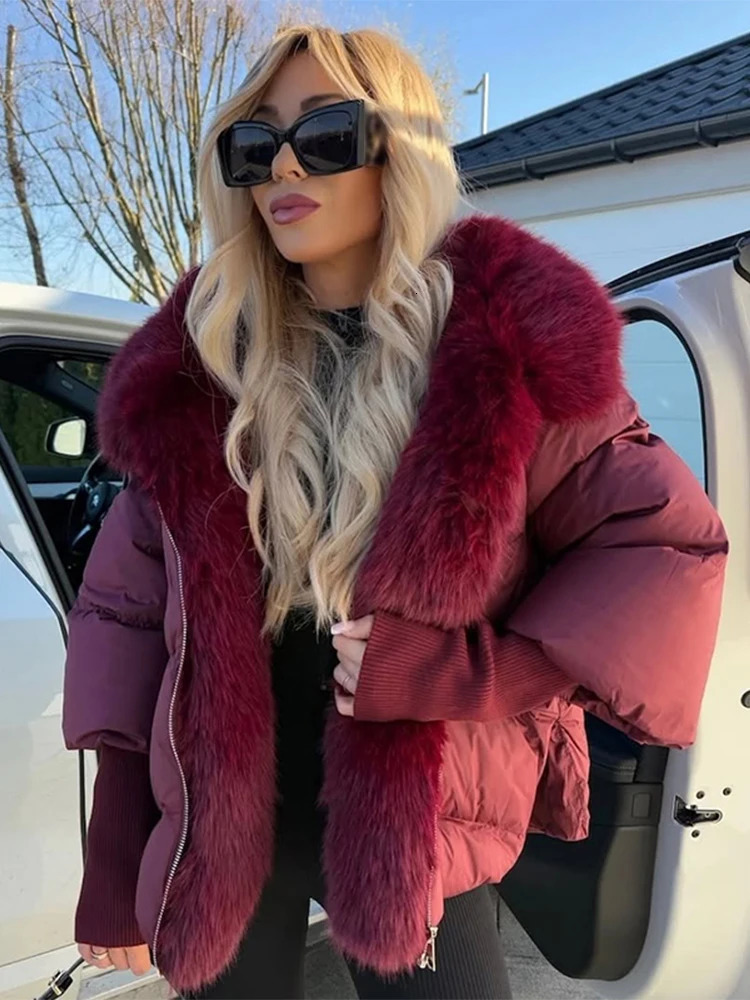 Vintage Lapel Short Fur Coat Women Open Stitch Full Sleeve Vneck Thick Warm Female Overcoat 2025 Autumn Winter Lady Outwear 251106