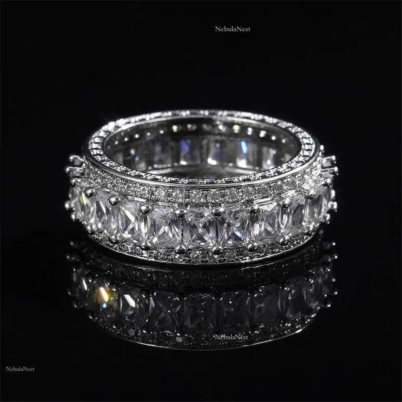 Topaz CZ Dia Gemstones Party describeChoucong Brand Jewelry Sterg Sier Fill Full T Princess Cut White