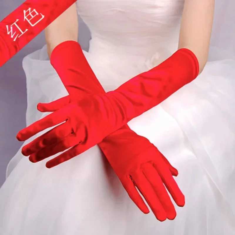 Women Long Smooth Sunscreen Driving Gloves Female Evening Party Formal Prom Sexy Satin Stretch Ceremonial L251110