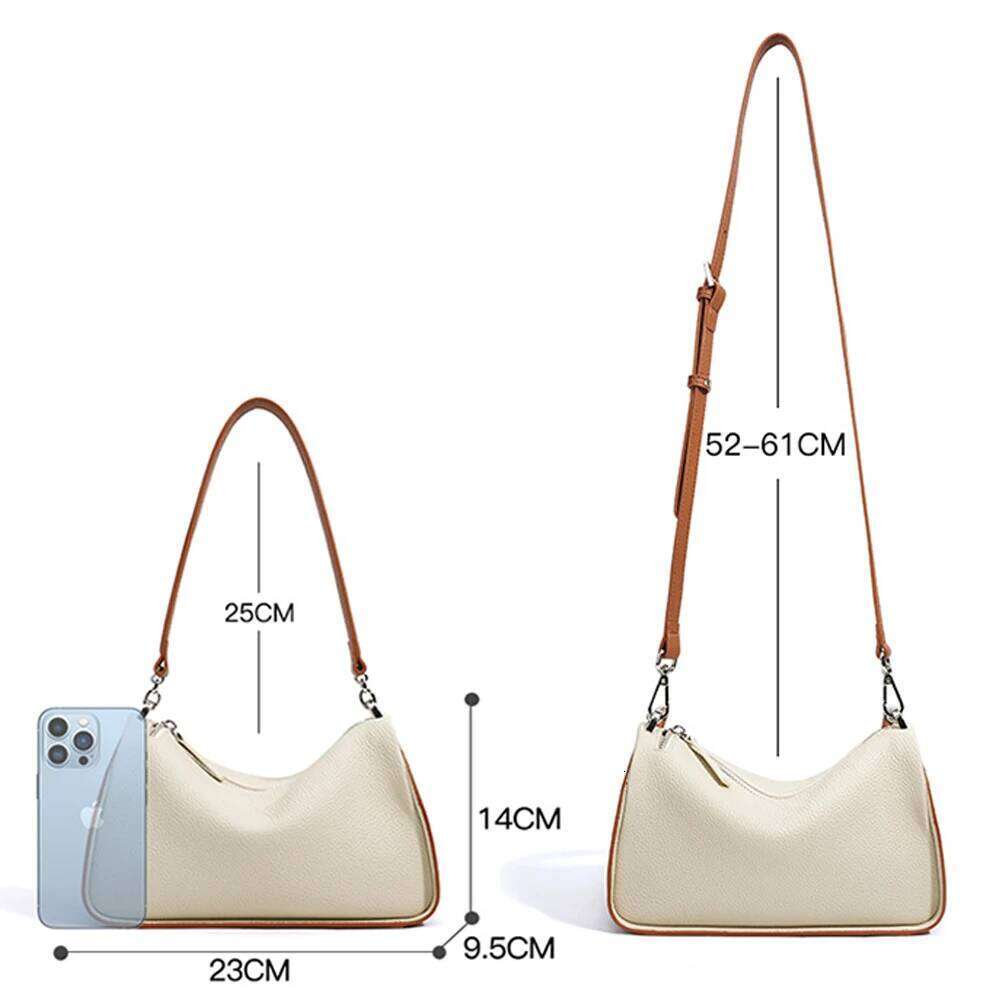 New Genuine Shoulder Small Crossbody Toast Bag Women Versatile Stylish Top Grain Leather Purse For Commute St251110