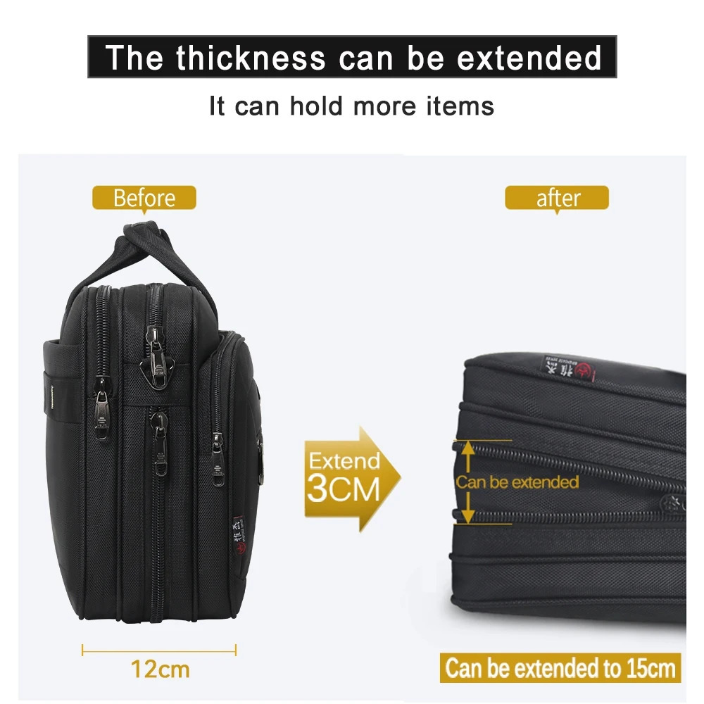 Business mens briefcase canvas waterproof large capacity 156 inch laptop bag work business official office 251110