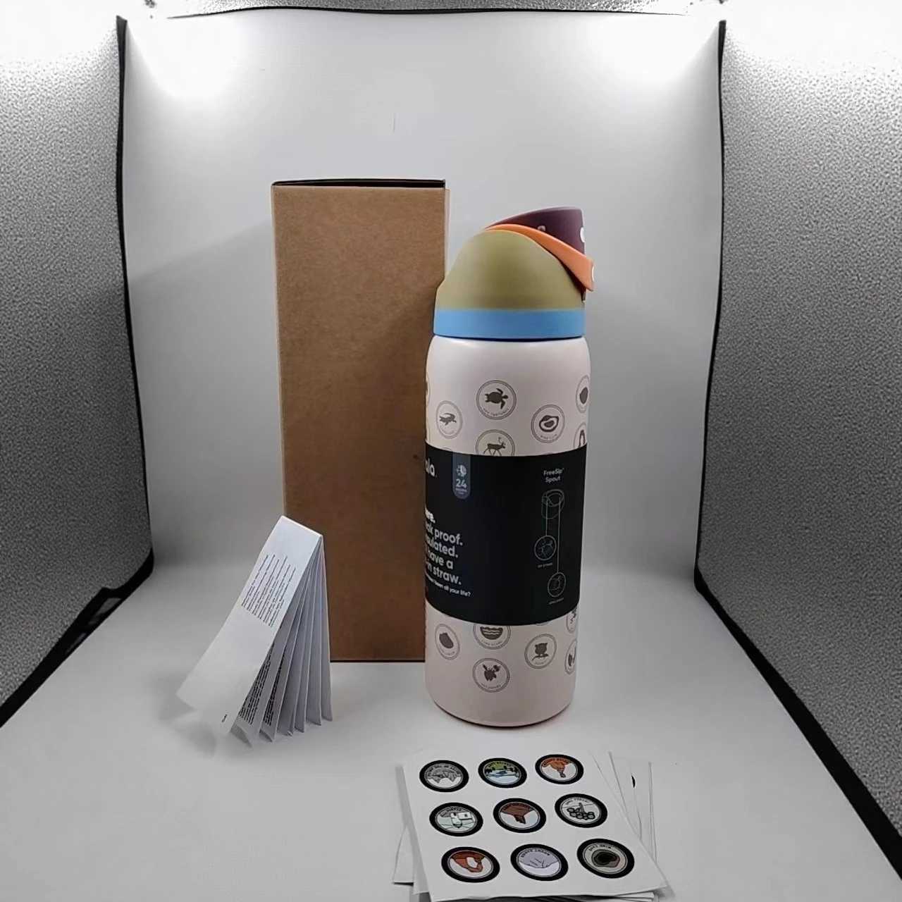 Fashionable cup Creative 32oz -Up Lid Stainless Steel Water Bottle with Straw Insated Leak-Proof Fashionable Outdoor Travel Cup Y251110