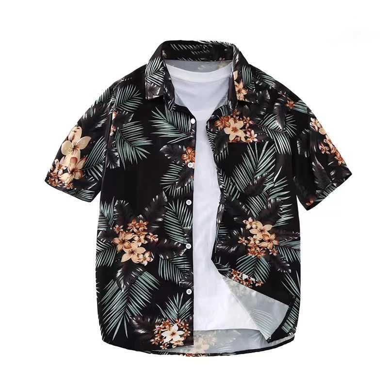 Mens summer short sleeved lapel shirt new style daily casual breathable comfortable simple and fashionable X250410