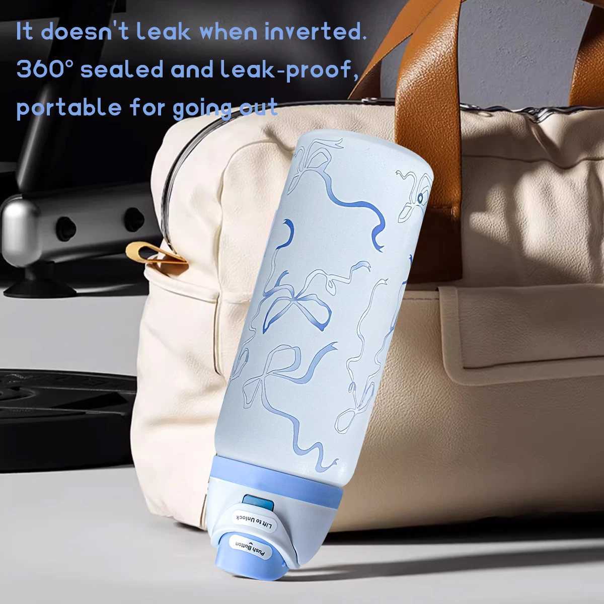 Fashionable cup Owalaa Blue Water bottle 32oz945MLwith strawheat preservation time more than 24 hourscampingworkindoor Y251110