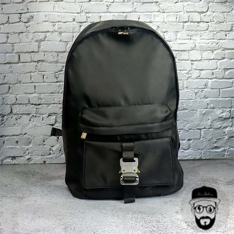 Black ALYX Backpacks Men Women 1:1 High Quality Bag Adjustable Shoulders 1017 9Sm Alyx Bags Etching Buckle