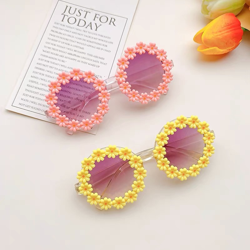 Kids Flower Sunglasses - Small Fresh & Cute UV Protection Eyewear for Children
